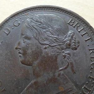 Victoria Penny 1863 Better Grade Damaged or Mint Error? (myrefn21487) - Picture 1 of 9
