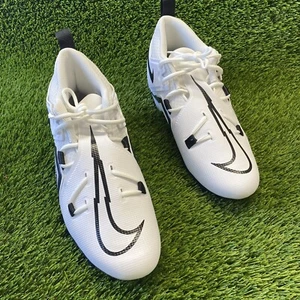 New Mens Nike Alpha Menace Pro 3 Football Cleats White Black CT6649-108 Sz 11.5 - Picture 1 of 8