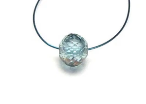 Cuenta focal redonda facetada DIAMANTE AZUL 6 mm NATURAL 1,5 quilates - Imagen 1 de 2