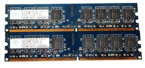 Nanya 2gb (2 x 1gb) DDR2 PC2-6400U Memory - Dell Optiplex GX620 Tower Desktop - Picture 1 of 3