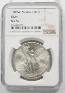 Mexico 1983-MO Onza Silver Libertad ASW1oz NGC MS66 4247 combine shipping*SFCOIN - Picture 1 of 2
