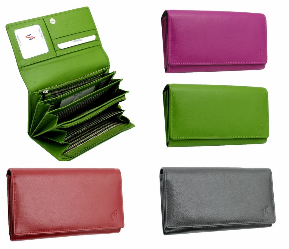  StarHide Women Luxury Real Leather Long Flap Over Purse Wallet Gift Boxed 5510 - Image 1 of 1