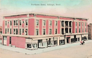 MT Billings Montana-Northern Hotel-Horse Buggy-Vintage c1907 Postcard (D18) - Picture 1 of 4