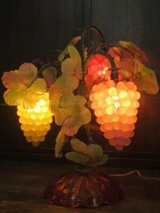 TOSO CESARE Workshop Murano Glass Grape Shaped Lamp H 17.7 x W 16.9 x D 14.1 in - Picture 1 of 16