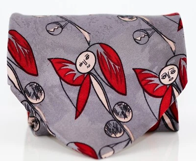 Corbata vintage años 90 colección Picasso mujer flor estampada seda rara 3,75x58 Foto 1 de 4