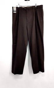 DOCKERS Pants Men's 38x30 (29.5) Inseam Pleated Relax Fit Brown Suede Heather - Picture 1 of 18