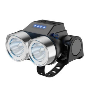 Fahrrad Scheinwerfer Fahrrad Frontlampe USB Wiederaufladbare Dual Light - Picture 1 of 10