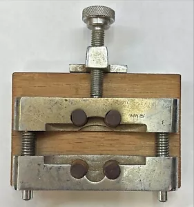 Watchmaker's Vintage MKS Movement Holder w/wood base! Great Adjustable Tool! - Picture 1 of 2