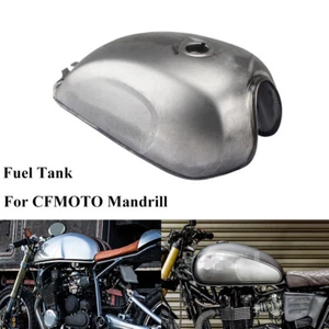 1Pc Silver Gray Gal Fuel Gas Tank Steel For CFMOTO Mandrill CG125 CG125S CG250 - Foto 1 di 10