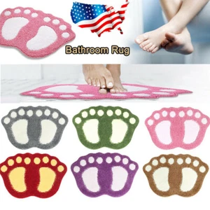 Big Feet Quick Drying Non Slip Bathroom Rugs Shaggy Carpet Absorbent Floor Mat - Picture 1 of 45