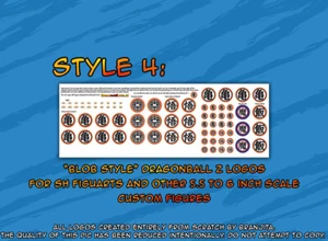 DragonBall Z Custom Logo Sticker für Figuren SH Figuarts SHF Größe STYLE 4 - Bild 1 von 12