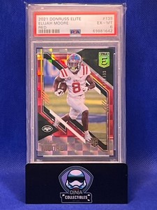 2021 Panini Donruss Elite #139 Elijah Moore RC Red 146/399 PSA Graded NY Jets