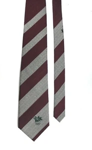 Ueda Tsumugi Shinshu Vintage Olympic Games Diagonal Stripe Tie  9 cm Width - Bild 1 von 7