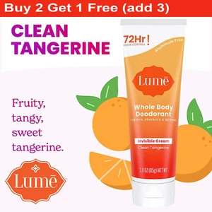 Lume Whole Body Deodorant Invisible Cream 72Hr Clean Lavender Control New