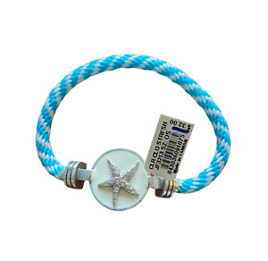 Brighton Color Clique Bracelet & Starfish Ornament- turquoise white stripe cord