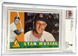1960 Topps Stan Musial #250 BVG 7 Near Mint HOF Cardinals