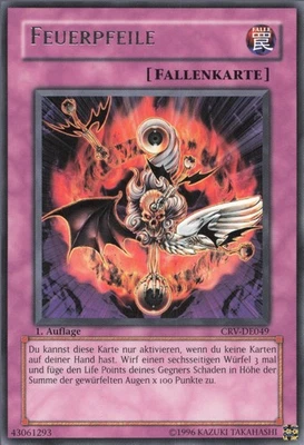 YuGiOh Feuerpfeile (V.1) CRV-DE049 Rare NM 1st - Bild 1 von 2