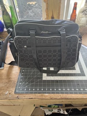 EDDIE BAUER LADIES OVERNIGHT DIAPER TRAVEL SHOULDER SATCHEL BAG TOTE GRAY - Image 1 of 4