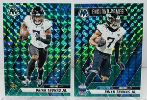 Brian Thomas Jr Mosaic Green Reactive Prizm Lot England Games Jaguars - Bild 1 von 4