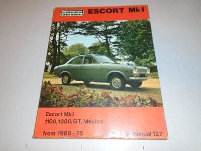 FORD ESCORT MK1 1100, 1300, GT & MEXICO INTEREUROPE MANUAL 1968-1975 RARE - Image 1 of 4
