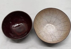 Luman & Sylvia Kelsey Enamel Bowl Lot Mid Century Modern MCM Signed Metal Art - Picture 1 of 5