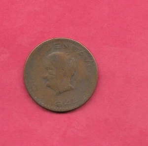 MEXICO MEXICAN KM424 1943 FINE USED WWII ANTIQUE 5 CENTAVOS BRONZE COIN - Picture 1 of 1