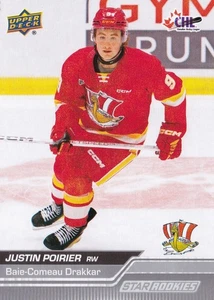 2023-24 Upper Deck CHL Star Rookies #397 Justin Poirier, Baie-Comeau Drakkar - Picture 1 of 1