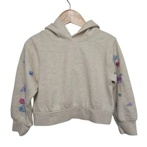 NWT J. Crew crewcuts Embroidered Hoodie Size XXS Girls Kid Flroal Top Sweatshirt - Picture 1 of 8