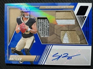 2024 Zenith Spencer Rattler Rookie Laundry Tag Patch Auto 13/25 Saints #203 NICE - Picture 1 of 8