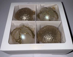 Dagmara ~ My Christmas ~ 4er Set ~ Glas Ornamente ~ Hand Made in Poland ~ Neu im Karton - Bild 1 von 9