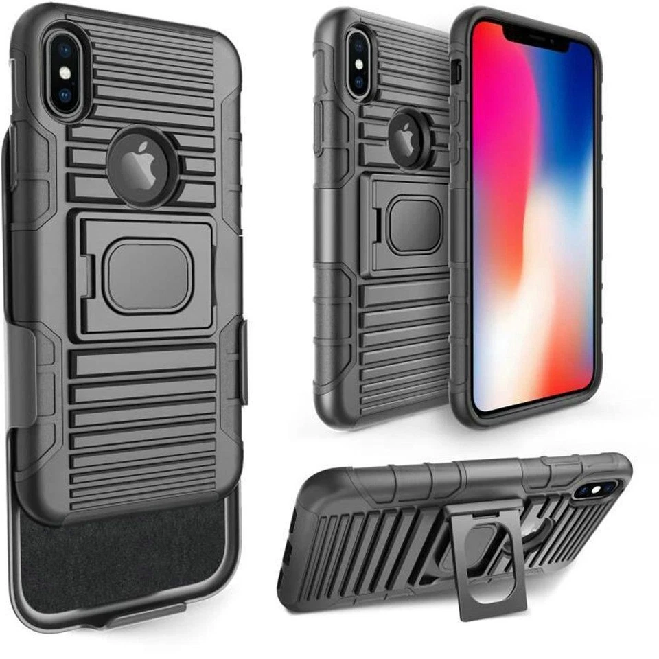 GSA Kickstand Armor Case w/Holster for iPhone XS Max - Black - Image 1 of 1