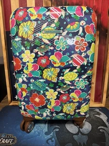 Lily Bloom Luggage Medium Suitcase Hardside Spinner Tropical - Picture 1 of 5