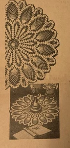 3094 Vintage PINEAPPLE DOILY Pattern to Crochet (Reproduction) - Picture 1 of 3