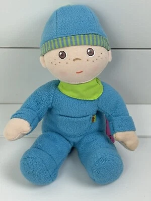 HABA Acurrucado Luis Bebé Niño Muñeca Lovey Peluche Juguete Azul Verde Sombrero Foto 1 de 4
