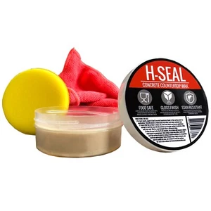 H-SEAL CONCRETE COUNTERTOP WAX -FOOD SAFE -GLOSS FINISH -DURABLE (200G) + EXTRAS - Picture 1 of 2