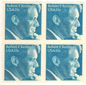 ROBERT KENNEDY--Block of 4 Collectible Unused 1979 Stamps--FREE SHIPPING - Picture 1 of 1