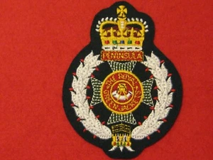 BRITISH ARMY ROYAL GREEN JACKETS EMBROIDERED BLAZER BADGE - Picture 1 of 1