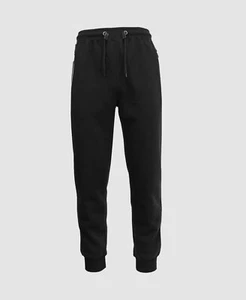 $49 Galaxy By Harvic Men's Black Slim Fit Jogger Sweat-Pants Zipper Pockets XL - Picture 1 of 3
