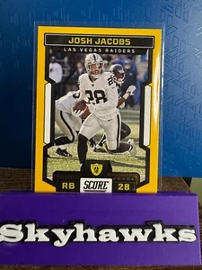 NFL 2023 Panini Score Football Yellow Josh Jacobs Las Vegas Raiders 133 - Picture 1 of 4