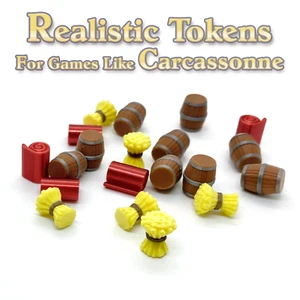20 Goods Tokens (for games like Carcassonne) - Picture 1 of 3