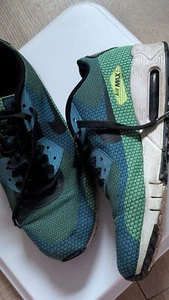 RARE Nike Air Max 90 Jacquard Men 631750-300 Green Blue Black Shoes SIZE UK 6 - Picture 1 of 7