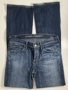 Pantalones de mezclilla Citizens of Humanity para mujer Dita Petite Bootcut azules talla 28 Whisker Fade - Imagen 1 de 10