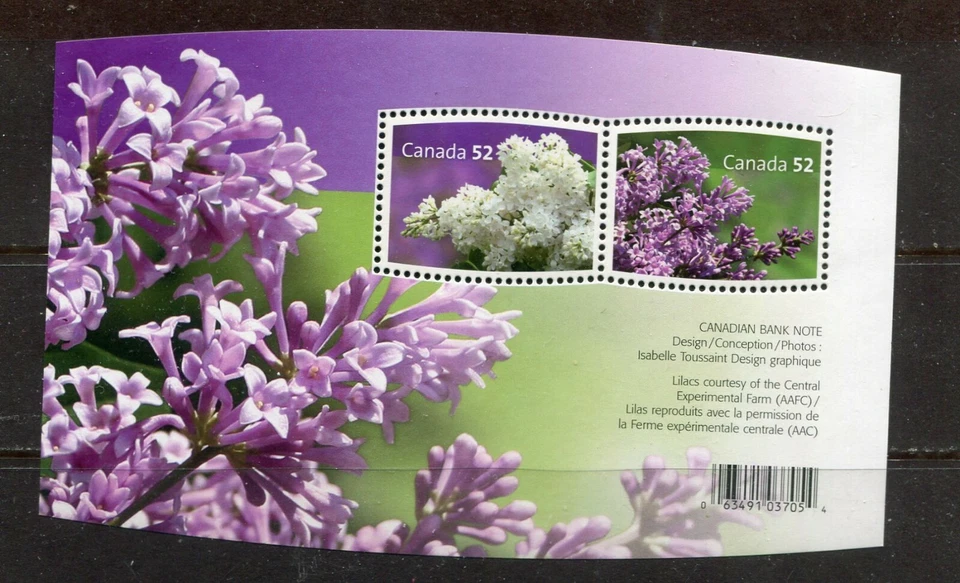 CANADA 2007, FLOWERS: LILACS, Scott 2206, S/S, MNH - Image 1 of 1