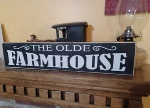 The Olde Farmhouse Rustic Primitive Distressed Sign Country Home Décor 16 in - Picture 1 of 4