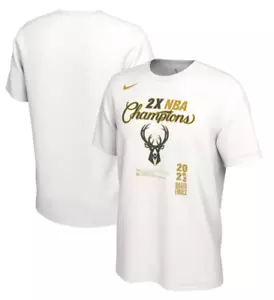 Nike Milwaukee Bucks 2021 NBA Finals Champions Locker Room T-Shirt Women's XL - Picture 1 of 3