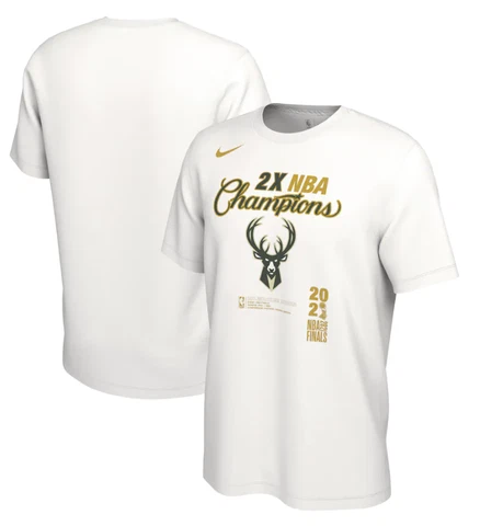 Nike Milwaukee Bucks 2021 NBA Finals Champions Locker Room T-Shirt Women's XL Cover