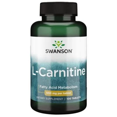 Swanson L-Carnitine 500mg 100 Tablets, Brain Health, Aids Energy Production
