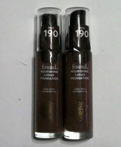 FOUND NOURISHING LIQUID FOUNDATION W/ RASBERRY OIL, RICH 190 New Pack of 2 - Picture 1 of 2