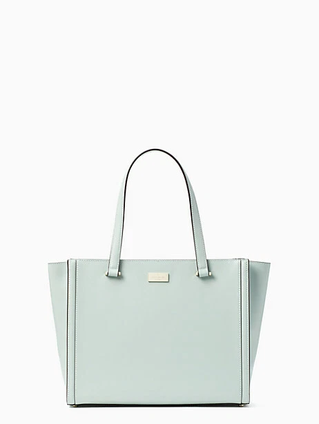 Kate Spade Leather Vita Regatta Court Green Misty MINT Tote Authentic