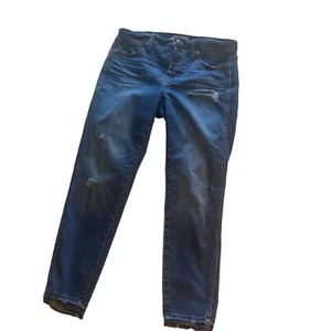 Madwell 10” High Rise Skinny Button Fly Jeans Size 30 Distressed Stretch Denim - Picture 1 of 12